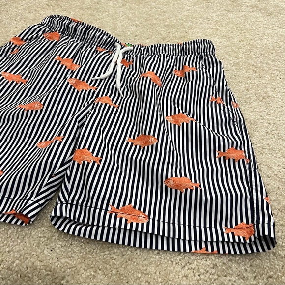 Ted Lapidus Printed Swim Trunks Swimwear Gold Fish Ocean Water Men’s Size Large - Picture 3 of 16